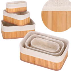 Bambusový košík sada 3 ks SPRINGOS HA0152