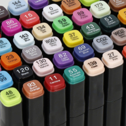 Obojstranné liehové fixy v púzdre 60 ks SPRINGOS SA1017