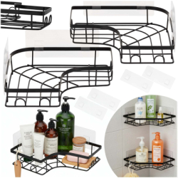 Polička do kúpeľne 2ks SPRINGOS HA7545 čierna