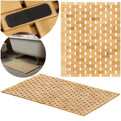 Kúpeľňová predložka 80x50 cm SPRINGOS HA7530 prírodná