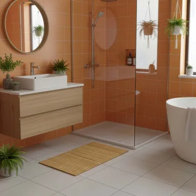 Kúpeľňová predložka 80x50 cm SPRINGOS HA7531prírodný