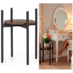 Kovový stojan na kvety 42,5 cm SPRINGOS GA0216 tmavo hnedý