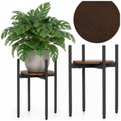 Kovový stojan na kvety 42,5 cm SPRINGOS GA0216 tmavo hnedý