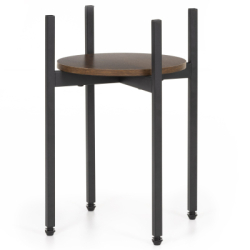 Kovový stojan na kvety 42,5 cm SPRINGOS GA0216 tmavo hnedý