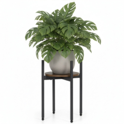 Kovový stojan na kvety 42,5 cm SPRINGOS GA0216 tmavo hnedý