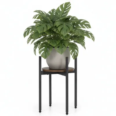 Kovový stojan na kvety 42,5 cm SPRINGOS GA0216 tmavo hnedý