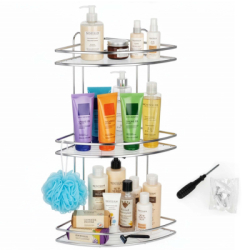 Rohová polička do kúpeľne SPRINGOS HA7542 nerezová