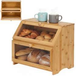 Drevený chlebník SPRINGOS KI0162 prírodný