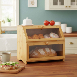 Drevený chlebník SPRINGOS KI0162 prírodný