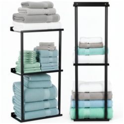 Držiak na uteráky policový SPRINGOS HG0073 čierny