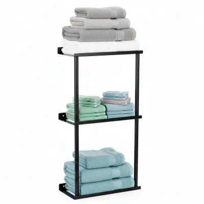 Držiak na uteráky policový SPRINGOS HG0073 čierny