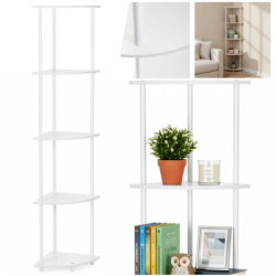 Rohový policový regál SPRINGOS HA7547 biely