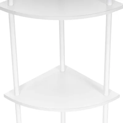 Rohový policový regál SPRINGOS HA7547 biely