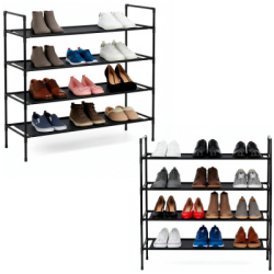 Botník 4 police SPRINGOS HA7549 čierny