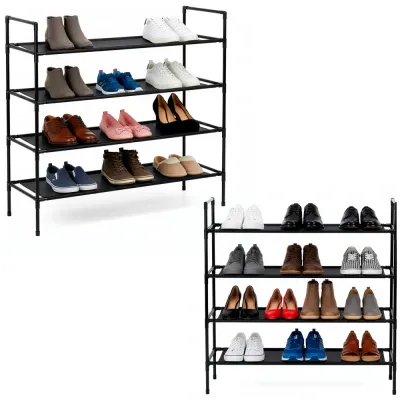 Botník 4 police SPRINGOS HA7549 čierny