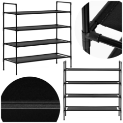 Botník 4 police SPRINGOS HA7549 čierny