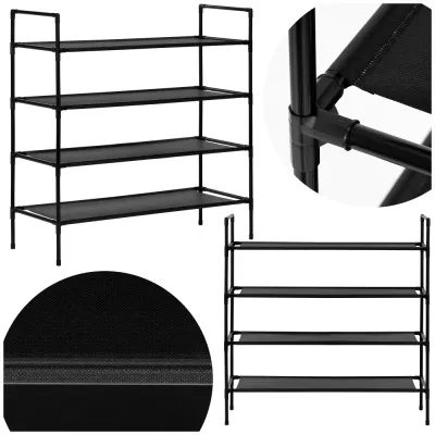 Botník 4 police SPRINGOS HA7549 čierny