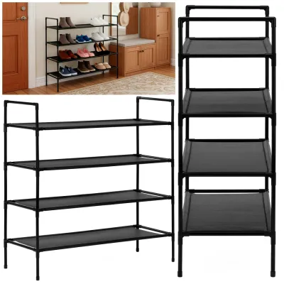 Botník 4 police SPRINGOS HA7549 čierny