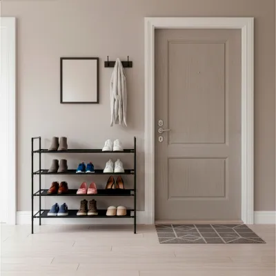 Botník 4 police SPRINGOS HA7549 čierny