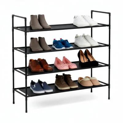 Botník 4 police SPRINGOS HA7549 čierny