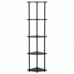 Rohový policový regál SPRINGOS HA7546 čierny