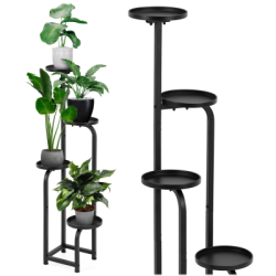 Kovový stojan na kvety 115 cm SPRINGOS čierny