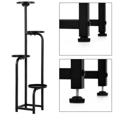 Kovový stojan na kvety 115 cm SPRINGOS čierny