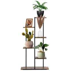 Kovový stojan na rastliny SPRINGOS GA0211 čierny