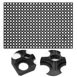 Rohožka pred dvere 100x50 cm SPRINGOS HA7536 čierna