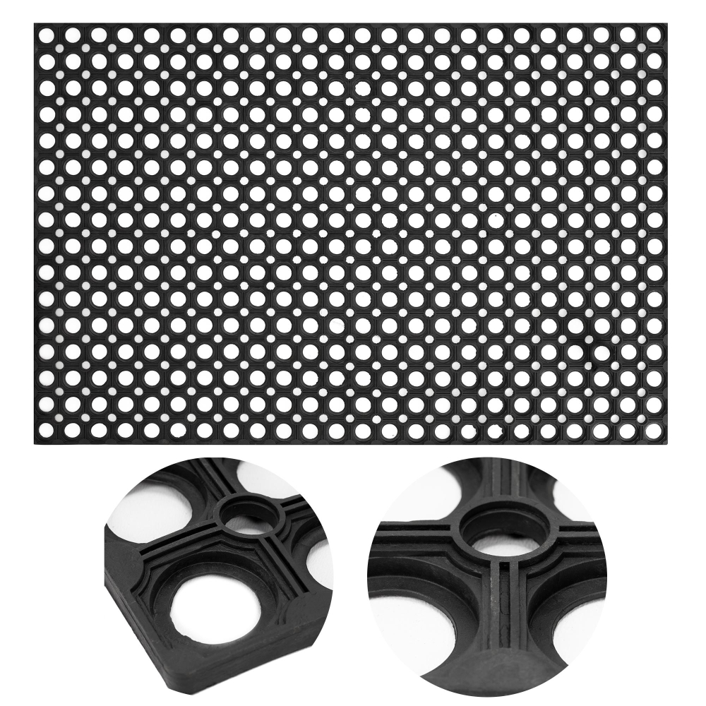 Rohožka pred dvere 100x50 cm SPRINGOS HA7536 čierna