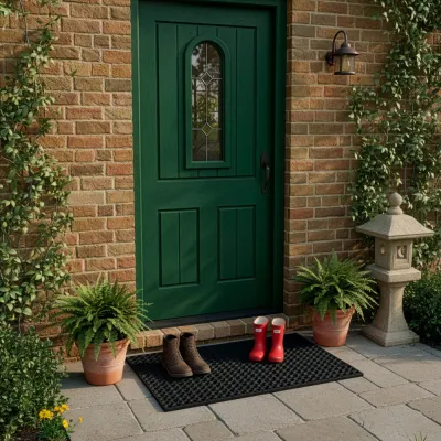 Rohožka pred dvere 100x50 cm SPRINGOS HA7536 čierna