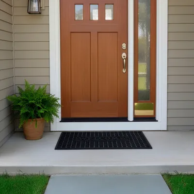 Rohožka pred dvere 45x75 cm SPRINGOS HA7537 čierna