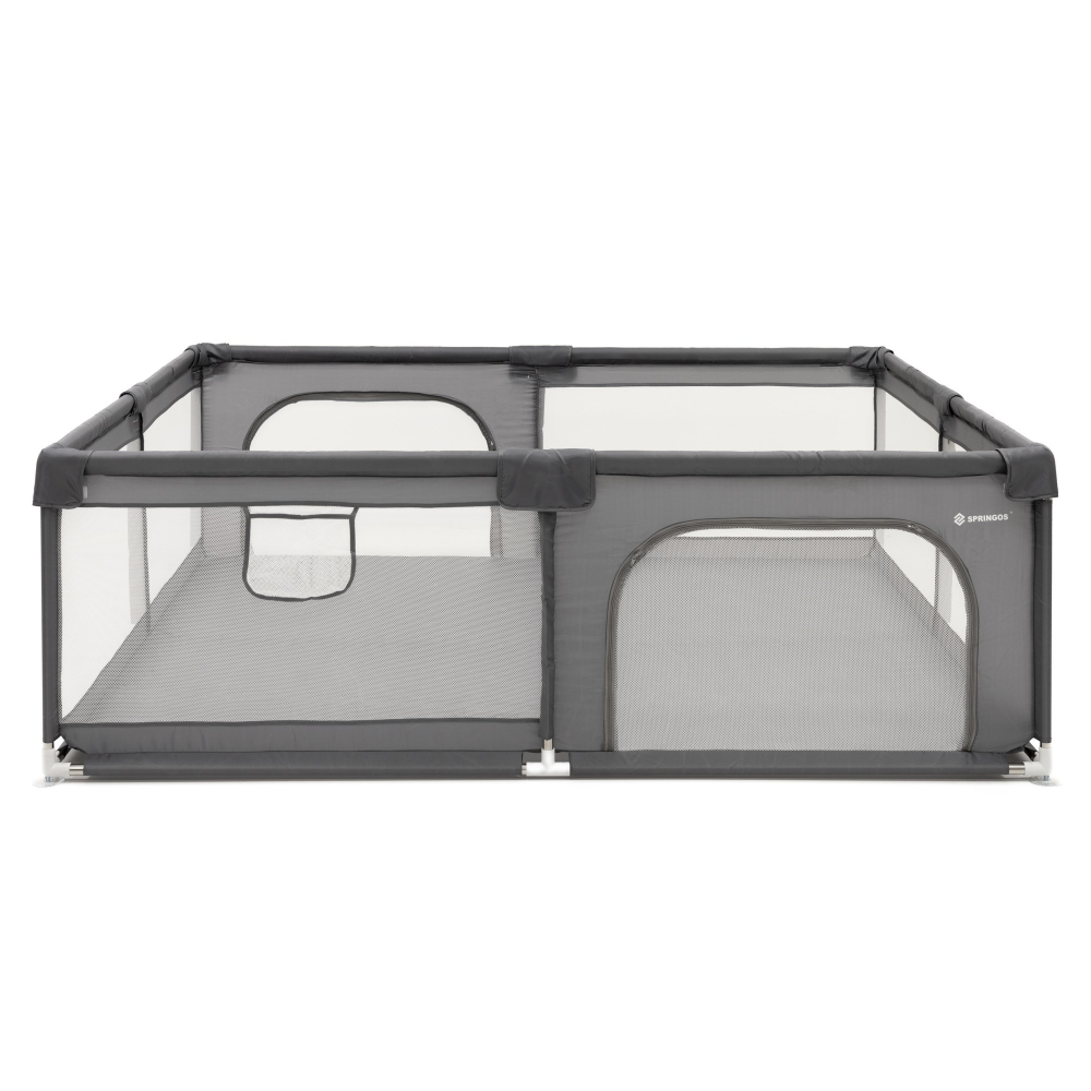 Detská ohrádka 180x150x66 cm SPRINGOS HA7528 šedá