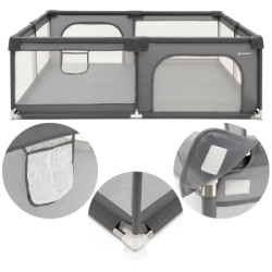 Detská ohrádka 180x150x66 cm SPRINGOS HA7528 šedá