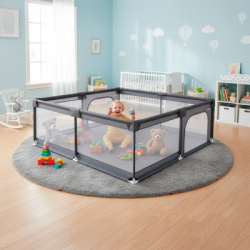 Detská ohrádka 180x150x66 cm SPRINGOS HA7528 šedá