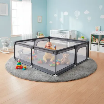 Detská ohrádka 180x150x66 cm SPRINGOS HA7528 šedá