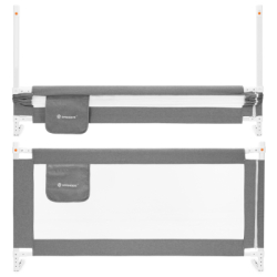 Zábrana na posteľ 160 cm SPRINGOS HA7527 sivá