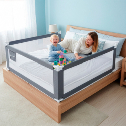 Zábrana na posteľ 160 cm SPRINGOS HA7527 sivá
