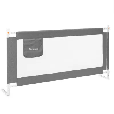 Zábrana na posteľ 160 cm SPRINGOS HA7527 sivá