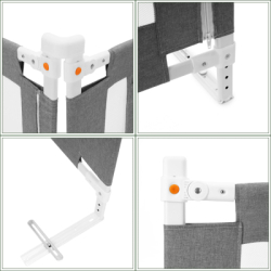 Zábrana na posteľ 160 cm SPRINGOS HA7527 sivá