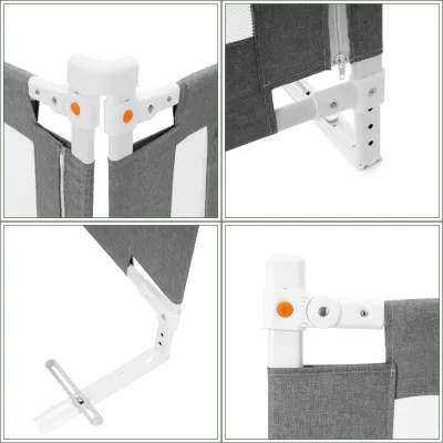 Zábrana na posteľ 160 cm SPRINGOS HA7527 sivá