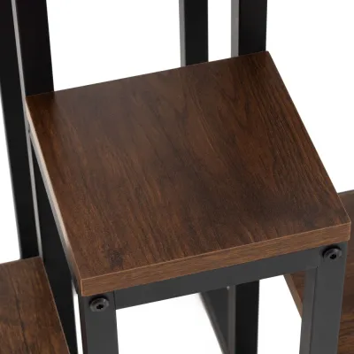 Kovový stojan na kvety 67,5 cm SPRINGOS GA0220 tmavo hnedý