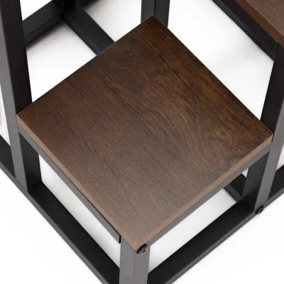 Kovový stojan na kvety 67,5 cm SPRINGOS GA0220 tmavo hnedý