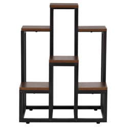 Kovový stojan na kvety 67,5 cm SPRINGOS GA0220 tmavo hnedý