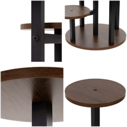 Kovový stojan na kvety 86 cm SPRINGOS GA0219 tmavo hnedý