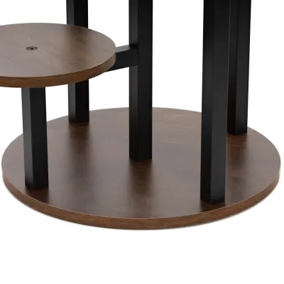 Kovový stojan na kvety 86 cm SPRINGOS GA0219 tmavo hnedý