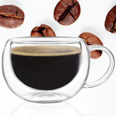 Sklenený hrnček na kávu 300 ml SPRINGOS HA7351