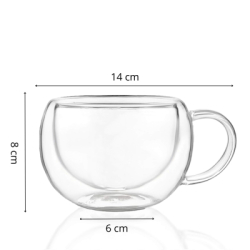 Sklenený hrnček na kávu 300 ml SPRINGOS HA7351