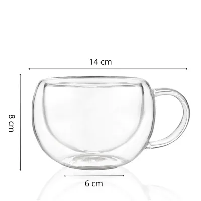 Sklenený hrnček na kávu 300 ml SPRINGOS HA7351