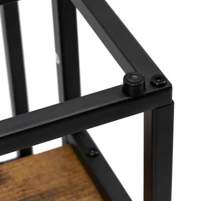 Kovový stojan na kvety 67 cm SPRINGOS GA0210 tmavo hnedý